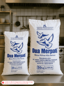 Beras Dua Merpati Kemasan Ekonomis